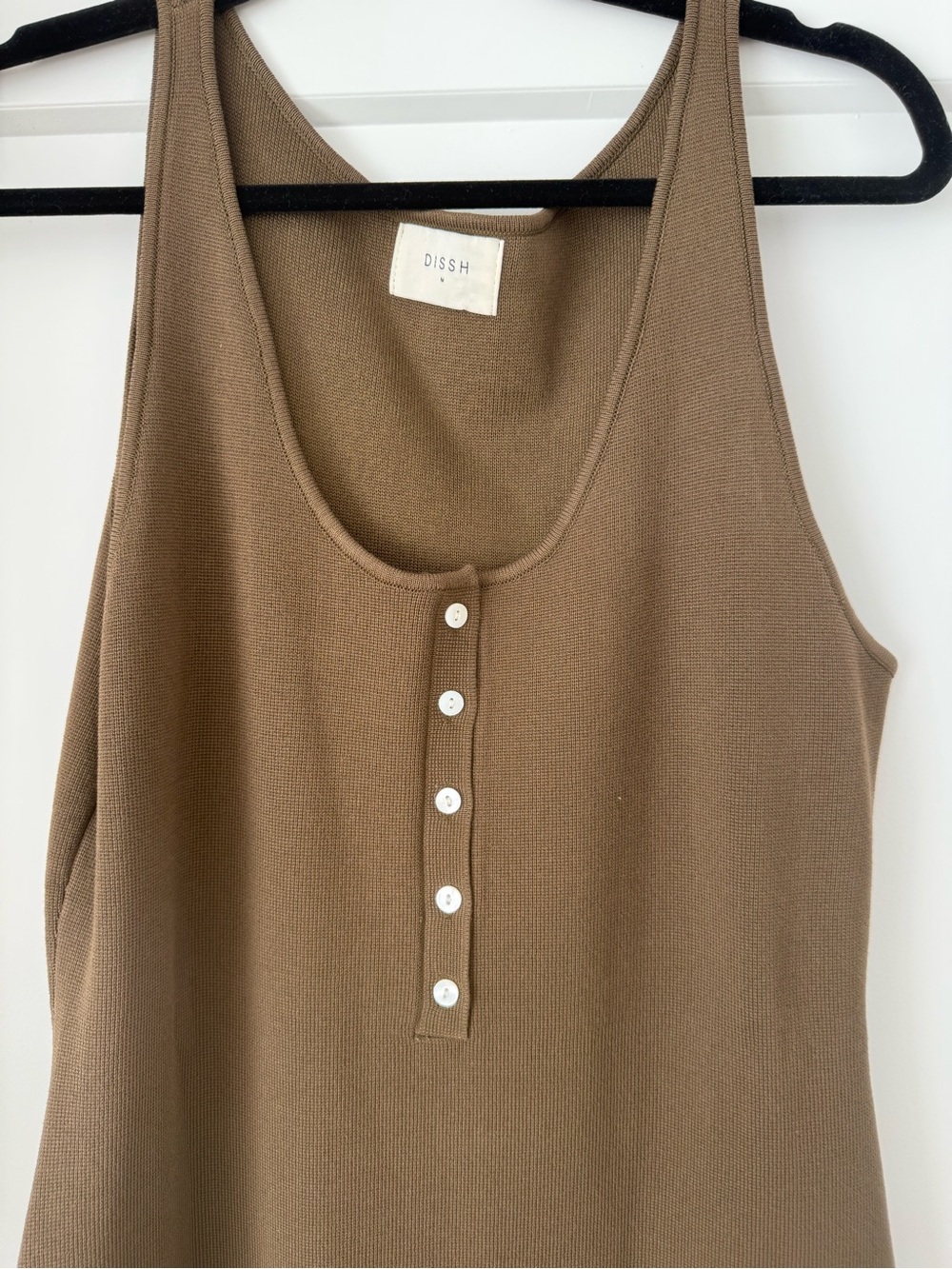 DISSH Sleeveless Olive Maxi Dress (M) - Picture 6 of 6